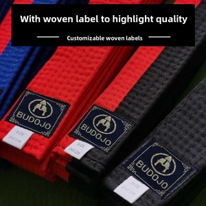 Cinturón de Taekwondo Ajustado para Promoción y Graduación, Cinturón de Color Personalizable con Bordado de Caracteres, Forro de Mezcla de Algodón Disponible - Product Image 4