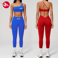 Ensemble de yoga à une épaule, séchage rapide, coupe ajustée, pour la course, les loisirs, la gym, le fitness, le sport et l'athlétisme, prix direct usine en gros