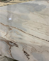 Papier peint en marbre naturel bleu poli, prix du marbre italien pour le carrelage
