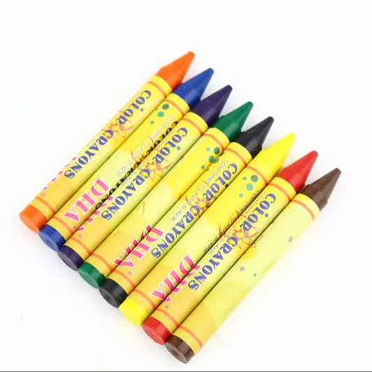 School Gift Stationery Set 12 Colors Custom Non-Toxic Wax Crayons Set For Kids