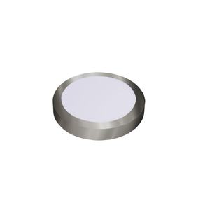 Downlight LED redondo de 12W 6500K, niquel, 1080 lm, dimensiones 3,5x17x17 cm, ideal para iluminación en interiores y oficinas. - Product Image 1