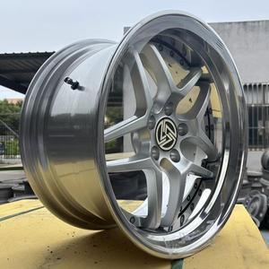 ล้ออัลลอยด์อะลูมิเนียมฟอร์จ 2 ชิ้น รุ่นใหม่ XINLAI สีเงิน ดีไซน์เว้า 5x114.3 5x120 6x139.7 C7 C8 LC500 R8 V10 718 - Product Image 1