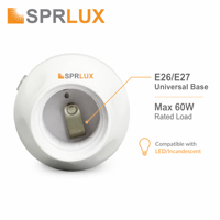 Contrôleur de lumière à base E27/E26 avec temporisation et interrupteur automatique 110-240V AC, en plastique, garantie 2 ans
