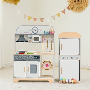 Jouets de cuisine en bois blanc pour enfants : four, réfrigérateur, machine à laver – Jeu d'imitation en gros - Product Image 3