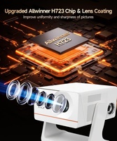 Proyector de Videojuegos de Tiro Corto con Enfoque Automático Inteligente, WiFi Inalámbrico, Full HD 1080P 8K, Sistema Android 14, 2+16G, para Uso Diurno, 2026