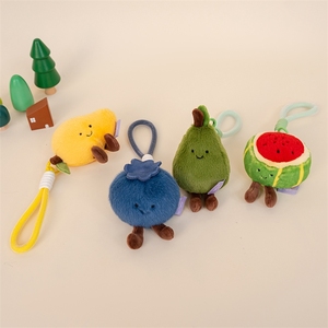 Portachiavi con ciondolo di frutta colorata per bambini peluche su misura animali di peluche giocattoli per bambini all'ingrosso regalo di festa - Product Image 2