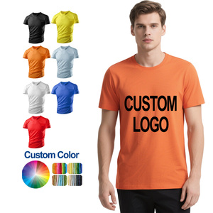 เสื้อยืดคอกลมผ้าคอตตอนโอเวอร์ไซส์สำหรับผู้ชายเสื้อผ้าแนวสตรีทแวร์ผ้า100% เรียบสีเรียบผลิตตามสั่ง - Product Image 1