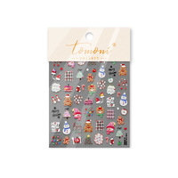 Nouveaux autocollants pour ongles de Noël 2026 personnalisables, décorations d'ongles en strass en forme de flocon de neige, coquille 5D en relief