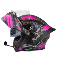 Nouveau casque intégral de moto de haute qualité avec double visière homme/femme et écouteurs Bluetooth haute définition