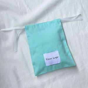 Bolsa de Muselina con Cordón de Algodón GOTS Biodegradable, Personalizada con Logotipo e Impresión a Color, para Joyería, Anillos y Aretes - Product Image 3