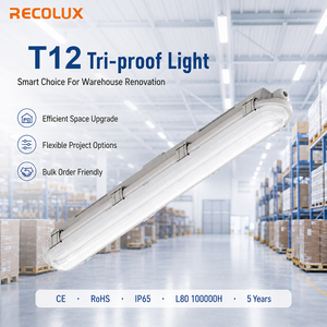 <span class=keywords><strong>Luminaire</strong></span> linéaire LED industriel réglable CCT, étanche IP65, pour entrepôt, intérieur, tri-proof, garantie 5 ans - Product Image 1