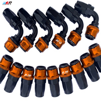 Raccords de tuyau à rotation rapide à 90 degrés BJR en aluminium haute pression Lucky Orange AN8 AN10 AN16 pour ligne de carburant automobile