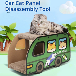 Modern ramah lingkungan mobil berbentuk kertas bergelombang kucing menggaruk <span class=keywords><strong>Post</strong></span> kartun gaya permainan dalam ruangan mainan dan sarang untuk kucing - Product Image 2