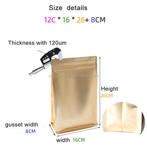 批发铝箔聚酯薄膜平底袋袋拉链锁哑光印花可组合宠物食品包装袋 - Product Image 3