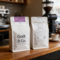 Sachet refermable en papier de riz blanc de qualité alimentaire avec impression personnalisée CM pour l'emballage du thé, des grains de café, etc.