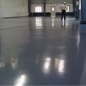 Revêtement de sol époxy résistant aux produits chimiques, système de revêtement de sol époxy bleu à deux composants à base de solvant industriel pour usine - Product Image 1