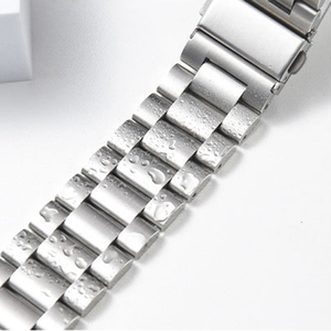 Sang trọng bạc kim loại biên giới cổ tay 20mm 22mm kim loại không gỉ ban nhạc thép dây đeo đồng hồ cho Samsung Galaxy Huawei hoạt động - Product Image 2