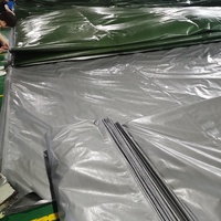 Bâche robuste 3m x 4m (10x12 pieds) enduite de PE, imperméable et anti-UV, haute qualité, motif uni pour l'extérieur, idéale pour l'enduitement