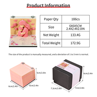 Cadeau Fête des Mères : Mini Bloc-Notes 3D en Papier Sculpté, Bloc de Notes en Forme de Cube, Cadeau d'Appréciation pour Maman, Art de la Sculpture sur Papier avec Boîte Cadeau