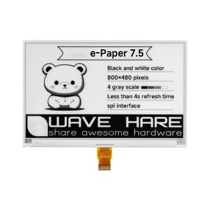 Электронный дисплей Lida Screen 7.5 дюймов E-Ink E-paper с разрешением 800x480, яркостью 200 кд/м² и интерфейсом SPI для Raspberry Pi - Product Image 3