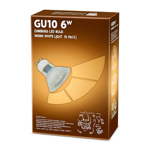Lampadina LED GU10 6W Dimmerabile Luce Bianca Calda Confezione da 10 - Product Image 2