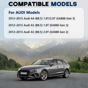 ระบบไอดีอากาศเย็นอะลูมิเนียมสีดำ สำหรับ Audi B9 A4 A5 S4 S5 RS4 RS5 ปี 2017-2024 พร้อมไส้กรองอากาศสีแดงและแผ่นกันความร้อน AIM097-BK-RD - Product Image 2