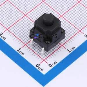 TSW10111-130B333CA Tactile Switch Through hole Component (THT)-4P,10x10mm Switch Single Pole Single Throw Round Button 1.8N 10mm - Product Image 1