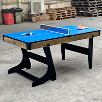 Table de billard pliable à prix d'usine, design convertible avec fonction snooker, gain de place, modèle TP-1807P