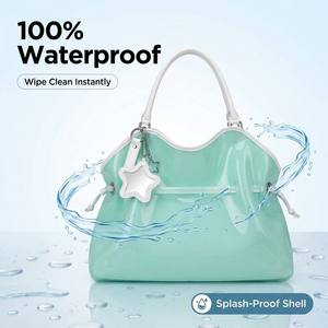 Trendy Clear PVC Jelly Beach Bag Custom Star Charm Drawstring Closure Women Shoulder Tote Shopping Bag with <strong>Purse</strong> - Product Image 4