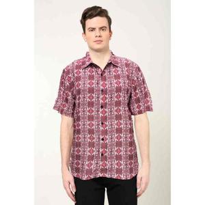 Chemise d'été décontractée à imprimé floral en polyester pour hommes, service OEM coupe régulière - Product Image 1