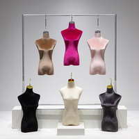 Mannequin de présentation femme demi-corps à hauteur réglable, buste en fibre de verre sans tête Robben T-3