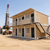 Edificio de Oficinas Prefabricado Desmontable de Panel Sándwich de 20 pies con Estructura de Acero Ligero Q235 para Campamento en Obras de Construcción