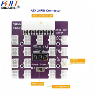 ATX 24PIN гнездовая до 17*12 В PCI-E 6-контактный разъем блок питания для видеокарты GPU - Product Image 1