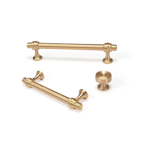 JUNCHEN 3644 Brushed Gold Cabinet Pulls Gold Cabinet Handles Solid Zinc Alloy Drawer Furniture Wardrobe Pulls