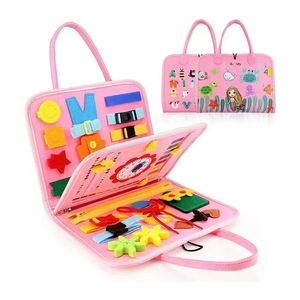 Série rose éducation précoce Montessori jouets en gros bébé occupé <span class=keywords><strong>cartables</strong></span> pour filles comme cadeauxAutres sacs à usage spécial - Product Image 2