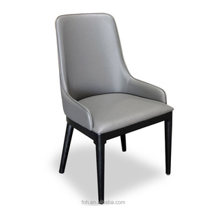 Sedia da Caffetteria con Gambe <span class=keywords><strong>in</strong></span> <span class=keywords><strong>Legno</strong></span> e Base Dorata <span class=keywords><strong>in</strong></span> Pelle Bianca per Lobby di Hotel e Ristoranti - Product Image 5
