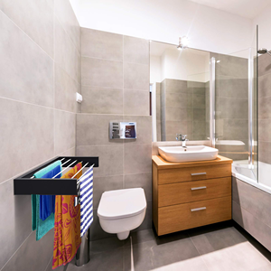 ราวตากผ้าติดผนังแบบพับได้สำหรับใช้ในบ้าน วัสดุโลหะ แข็งแรง ทนทาน เหมาะสำหรับระเบียงและกลางแจ้ง ราคาขายส่ง - Product Image 3
