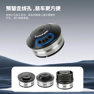 Viaron Bicycle Headset 52x52mm Aluminum Alloy <b>External</b> Bearing Sealed <b>Cable</b> Routing CNC Machined - Product Image 3