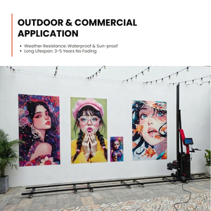 Imprimante murale UV double mode MK01 avec système de rail à roues, câble à ressort et connexion <span class=keywords><strong>rapide</strong></span>, pour intérieur et extérieur, certifiée CE - Product Image 1