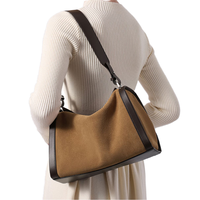 Tas Selempang Kulit Asli Boston Berkualitas Tinggi untuk Keahlian Kerajinan Tangan Premium Wanita dari Pabrik