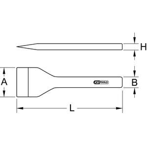 KS TOOLS Ciseau à bois, 100mm - Product Image 2