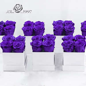 Personnalisable 4 PCS Roses Préservées Roses Fête des Mères dans une Boîte Roses Préservées <span class=keywords><strong>pour</strong></span> Toujours <span class=keywords><strong>Cadeau</strong></span> <span class=keywords><strong>pour</strong></span> Maman Petite Amie Cadeaux d'Anniversaire - Product Image 4