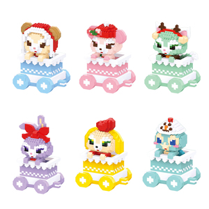 Nano ladrillos Hello Favors Kitty Kuromi Mini dibujos animados Juegos de bloques de construcción Juegos de juguetes para premios Regalos de cumpleaños bloque Kits de ladrillos - Product Image 5