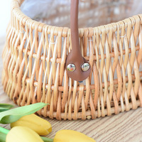 Keranjang Gantung Anyaman Bunga - Produsen Langsung Qingqian Crafts Menawarkan Keranjang Anyaman Rotan dan Bambu Rustic Buatan Tangan