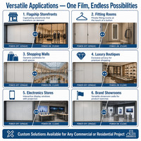 Film intelligent électrique pour vitres, film de confidentialité, film de vitrage à intensité variable, film de fenêtre givré atomisé, film intelligent PDLC, verre intelligent