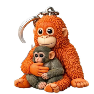 Nuovo Portachiavi Peluche Orangutan Rosso Protettivo Anti-Stress - Product Image 6