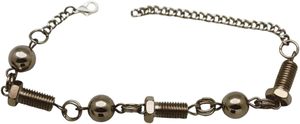 Silver Boot Chain <b>Bracelets</b> For Women Pair Screw And Ball Hardware Charms Boot <b>Anklet</b> Jewelry For Boots Concerts Rodeo And Parti - Product Image 1