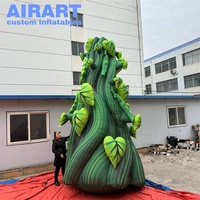 Décoration de scène pour événements : Tige de haricot gonflable verte, Ballon gonflable en forme d'arbre de haricot pour la publicité