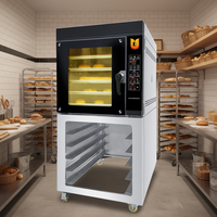Four à convection électrique et gaz double alimentation en acier inoxydable, 5/8 plateaux, haute capacité, contrôle numérique pour