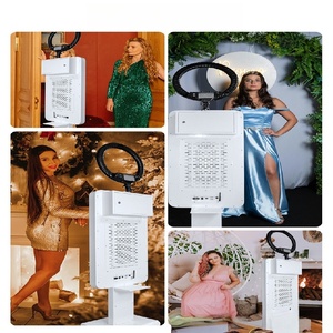 Cột gỗ 360 <span class=keywords><strong>Photo</strong></span> Booth máy trắng 2-năm Bảo Hành Hỗ trợ điện thoại thông minh SLR máy ảnh iPad Wi-Fi kích hoạt in ngay lập tức - Product Image 4